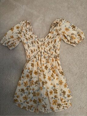 charvi mini dress lemon Love Me | Lemon Satin Skater Mini Dress With Chiffon Scarf